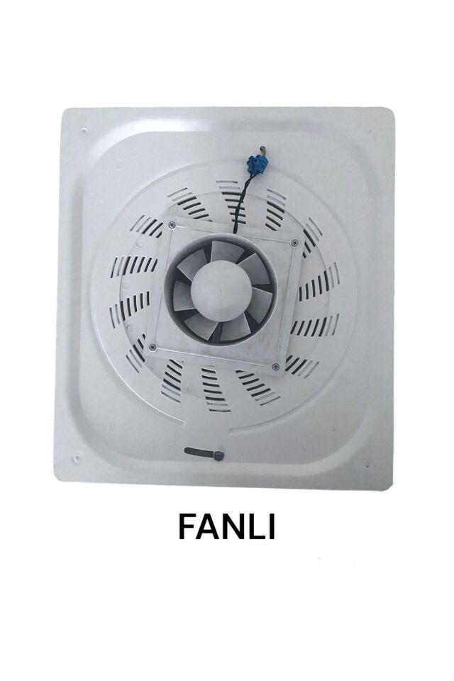 Plastik Fanlı/Aspiratörlü Beyaz/Gri Mermer Desenli Havalandırma Menfezi Banyo Wc Havalandırma