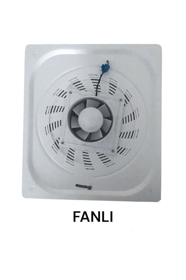 40x45 cm Siyah Mermer Desenli Plastik Banyo Wc Havalandırma Menfezi