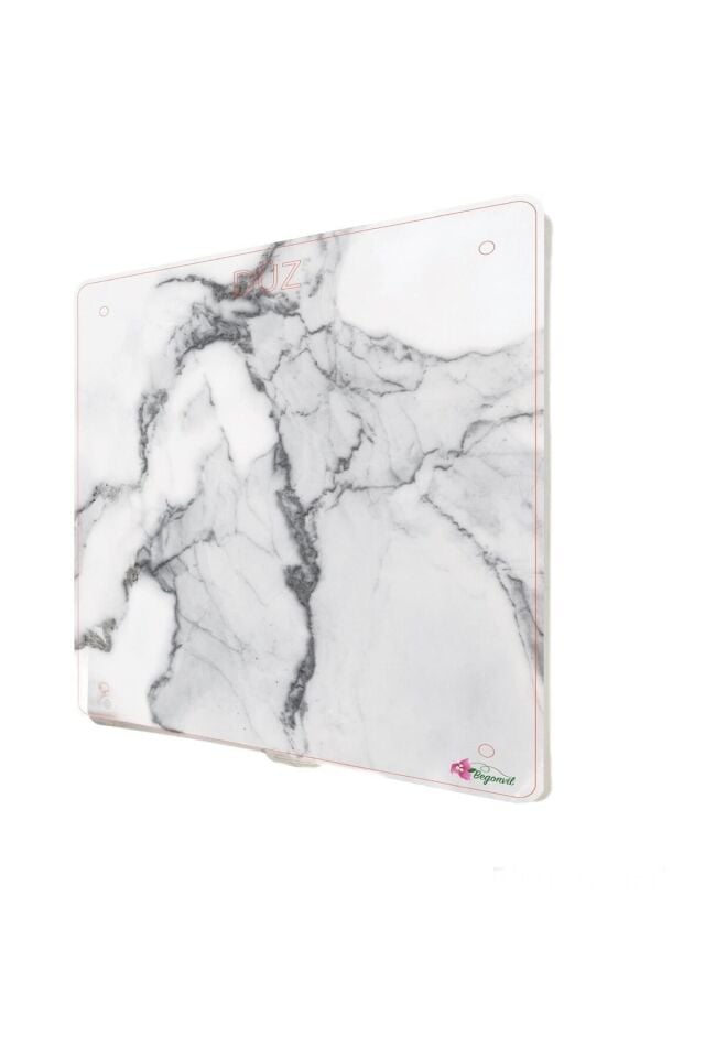 40x45 cm Beyaz Mermer Desenli Plastik Banyo wc Havalandırma Menfezi