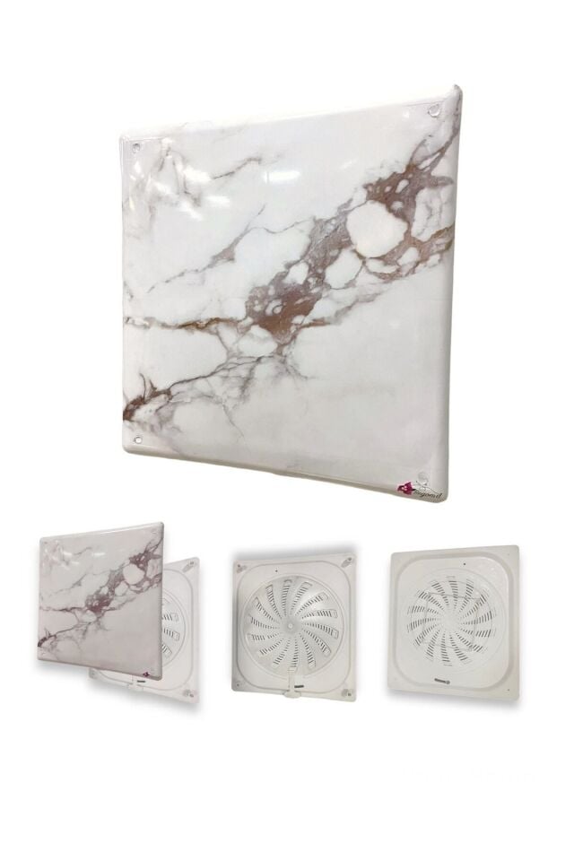 40x45 Cm Kahverengi Mermer Desenli Plastik Banyo Wc Havalandırma Menfezi