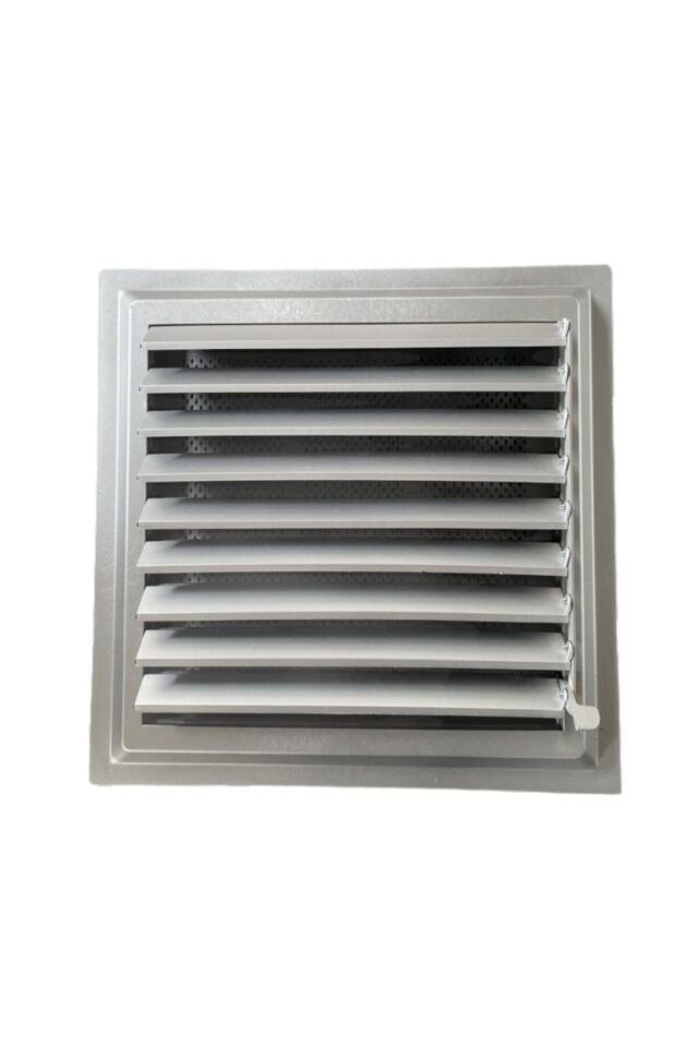 Gri Plastik Menfez 45x45 Cm Banyo / Wc Havalandırma Menfezi Panjur