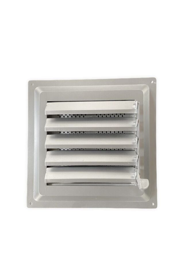 Gri Plastik Menfez 35x35 Cm Banyo / Wc Havalandırma Menfezi Panjur